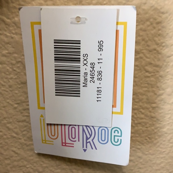 NWT Lularoe Maria Maxi dress Blue white Polka dot - Picture 5 of 7